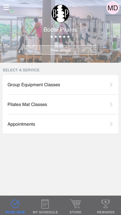 Emulate iPhone app Bodhi Pilates using MyAndroid
