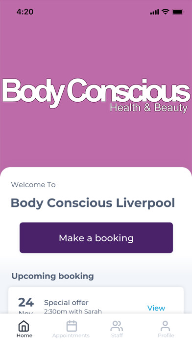 Emulate iPhone app Body Conscious Liverpool using MyAndroid Emulate iPhone app Body Conscious Liverpool using MyAndroid