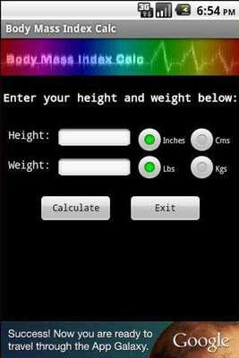 Emulate Android APK Body Mass Index Calc Emulate Android APK Body Mass Index Calc