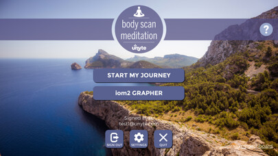 Emulate iPhone app Body Scan Meditation by Unyte using MyAndroid