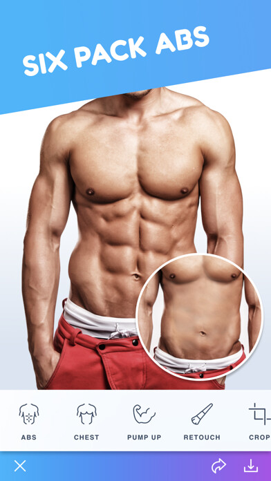 Emulate iPhone app Body Tune for Men－Photo Editor using MyAndroid
