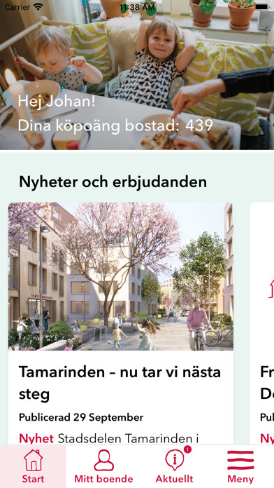 Emulate iPhone app ÖBO - Hem för dig using MyAndroid