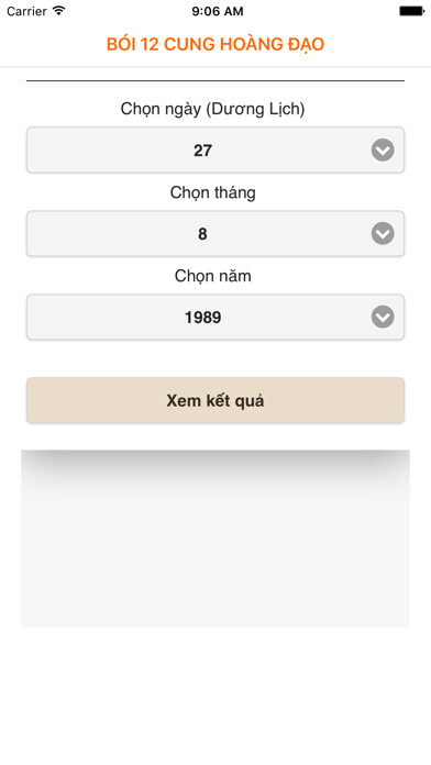 Emulate iPhone app boi 12 cung hoang dao using MyAndroid Emulate iPhone app boi 12 cung hoang dao using MyAndroid
