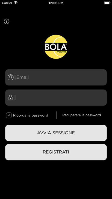 Emulate iPhone app Bola Padel Club using MyAndroid