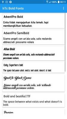 Emulate Android APK Bold Fonts Emulate Android APK Bold Fonts