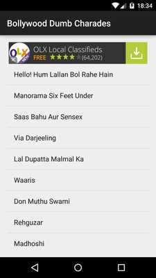 Emulate Android APK Bollywood Dumb Charades