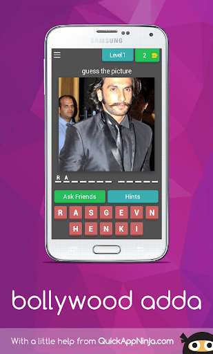 Run android online APK BOLLYWOOD HEROES FUNNY QUIZZ GAME from MyAndroid or emulate BOLLYWOOD HEROES FUNNY QUIZZ GAME using MyAndroid