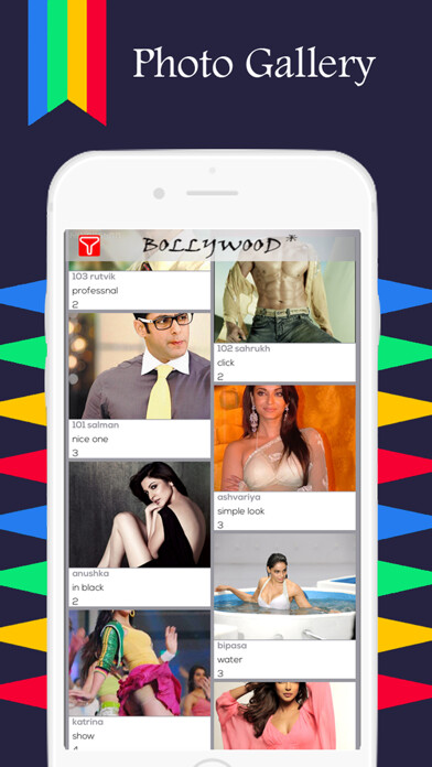 Emulate iPhone app Bollywood Hot Photos  + Wallpapers using MyAndroid