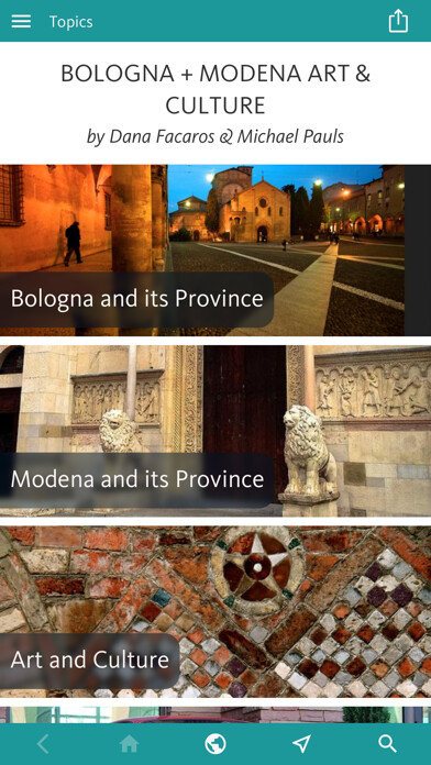 Emulate iPhone app Bologna + Modena Art & Culture using MyAndroid