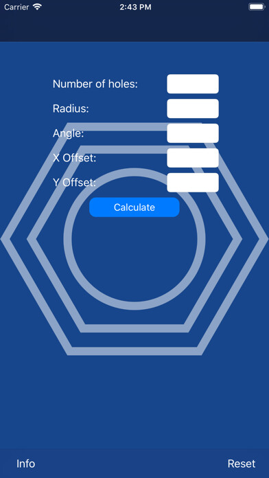 Emulate iPhone app Bolt Hole Circle Calculator using MyAndroid Emulate iPhone app Bolt Hole Circle Calculator using MyAndroid