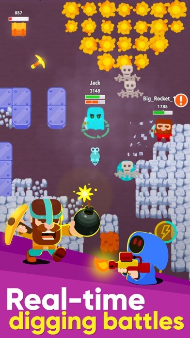 Emulate iPhone app Bomber Diggers - Brawl heroes using MyAndroid