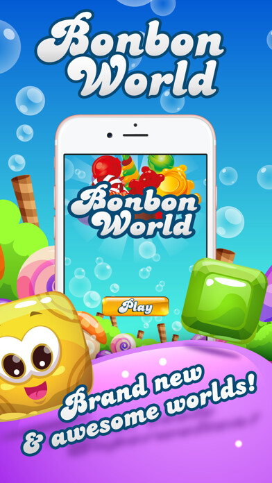 Emulate iPhone app Bonbon World - Candy Puzzle using MyAndroid