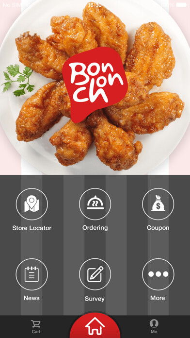 Emulate iPhone app BonChon Richmond using MyAndroid