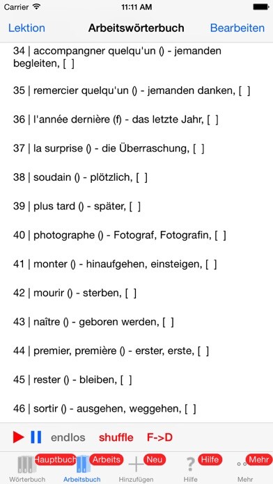 Emulate iPhone app Bon Courage Wortschatzcoach using MyAndroid Emulate iPhone app Bon Courage Wortschatzcoach using MyAndroid