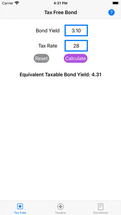 Emulate iPhone app Bond Investing using MyAndroid