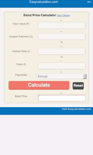 Run android online APK Bond Price Calculator from MyAndroid or emulate Bond Price Calculator using MyAndroid