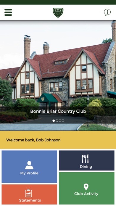 Emulate iPhone app Bonnie Briar Country Club using MyAndroid
