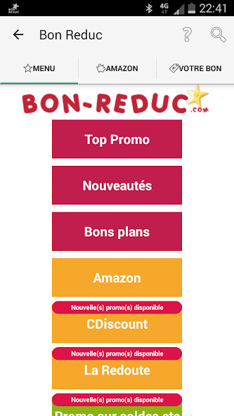 Run android online APK Bon Reduc : code promo et deal from MyAndroid or emulate Bon Reduc : code promo et deal using MyAndroid