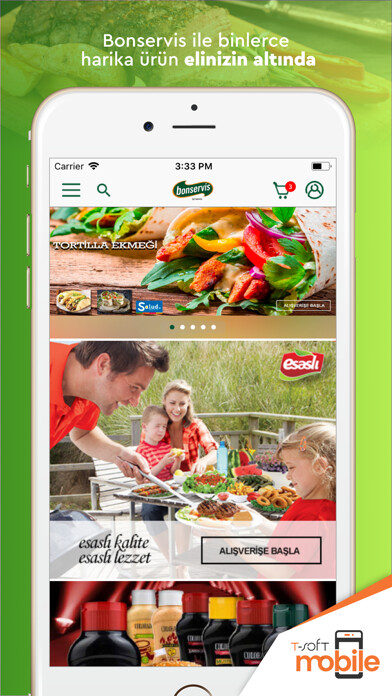 Emulate iPhone app Bonservis Gıda using MyAndroid