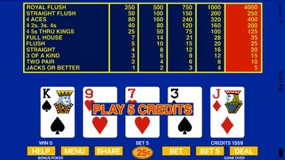 Emulate iPhone app Bonus Video Poker - Poker Game using MyAndroid