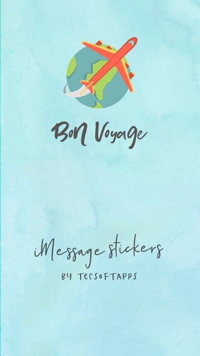 Emulate iPhone app Bon Voyage Stickers using MyAndroid