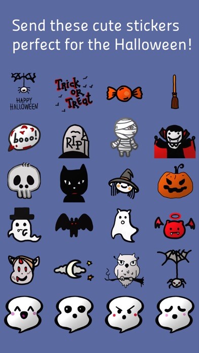 Emulate iPhone app Boo - Halloween Stickers using MyAndroid Emulate iPhone app Boo - Halloween Stickers using MyAndroid