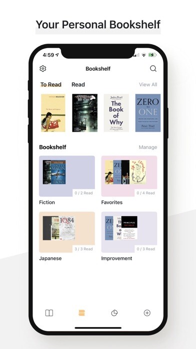 Emulate iPhone app Booka - Minimal Booklist using MyAndroid