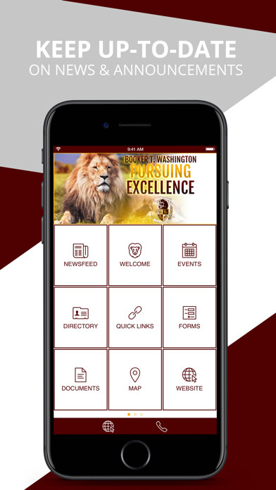 Emulate iPhone app Booker T. Washington HS using MyAndroid