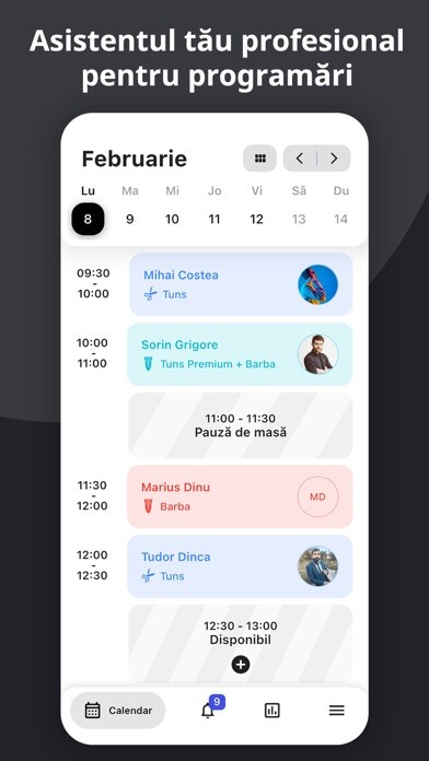 Emulate iPhone app Bookify Biz: Manager rezervari using MyAndroid