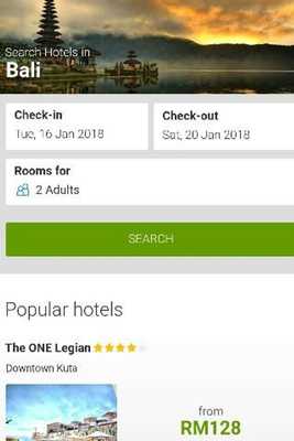Emulate Android APK Booking Bali Hotels