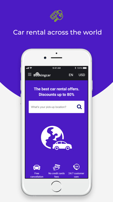 Emulate iPhone app Bookingcar - cheap car rentals using MyAndroid