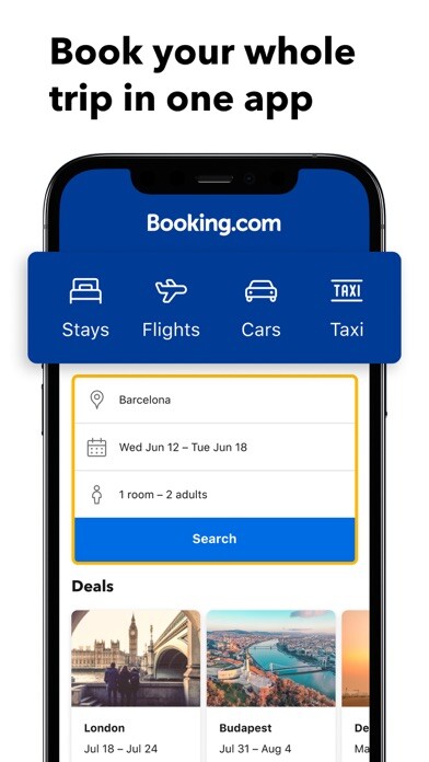 Emulate iPhone app Booking.com: Hotels & Travel using MyAndroid