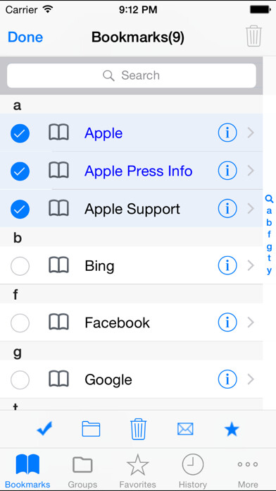 Emulate iPhone app Bookmarkers Pro using MyAndroid Emulate iPhone app Bookmarkers Pro using MyAndroid
