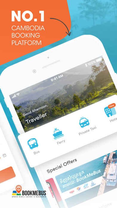 Emulate iPhone app BookMeBus — Bus Ferry and Taxi using MyAndroid