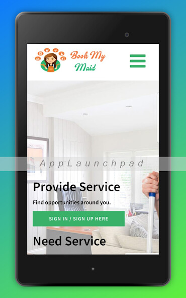 Run android online APK BookMyMaid from MyAndroid or emulate BookMyMaid using MyAndroid