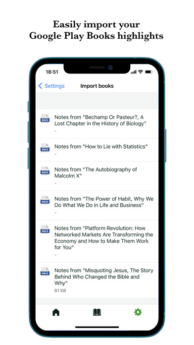 Emulate iPhone app Booknotes - Highlights & Notes using MyAndroid