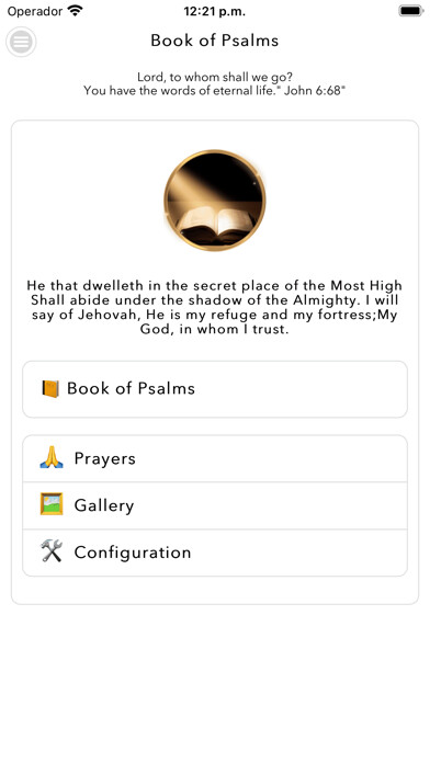 Emulate iPhone app Book of Psalms using MyAndroid