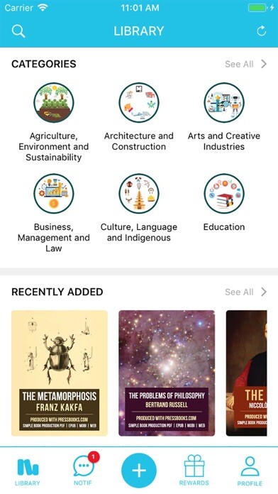 Emulate iPhone app Books Connect - Your Uni Buddy using MyAndroid