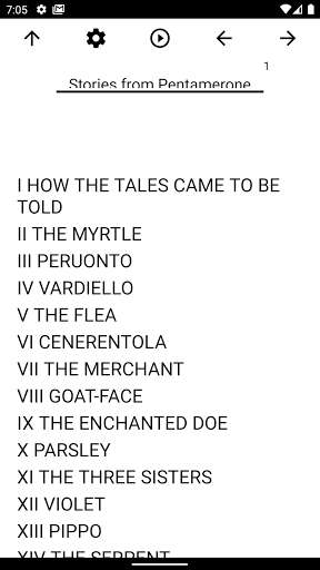 Run android online APK Book, Stories from Pentamerone from MyAndroid or emulate Book, Stories from Pentamerone using MyAndroid