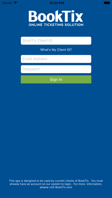 Emulate iPhone app BookTix using MyAndroid
