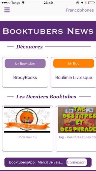 Emulate iPhone app Booktubers using MyAndroid Emulate iPhone app Booktubers using MyAndroid