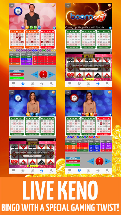 Emulate iPhone app BOOM BINGO KENO: Live Video using MyAndroid