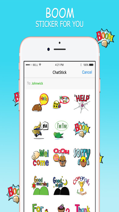Emulate iPhone app BOOM Stickers for iMessage using MyAndroid Emulate iPhone app BOOM Stickers for iMessage using MyAndroid
