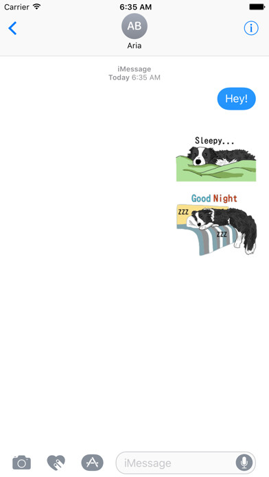 Emulate iPhone app Border Collie Dog Icon Sticker using MyAndroid