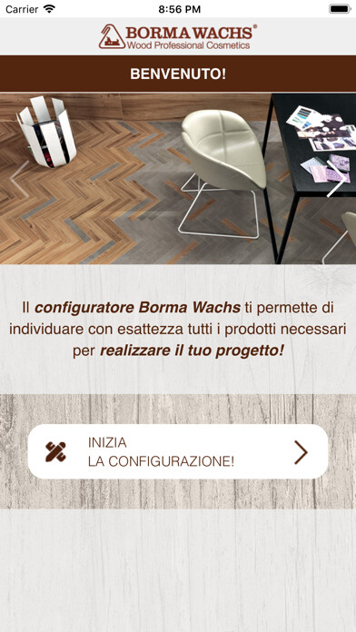Emulate iPhone app Borma Wachs Configuratore using MyAndroid
