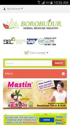 Emulate Android APK Borobudur Herbal