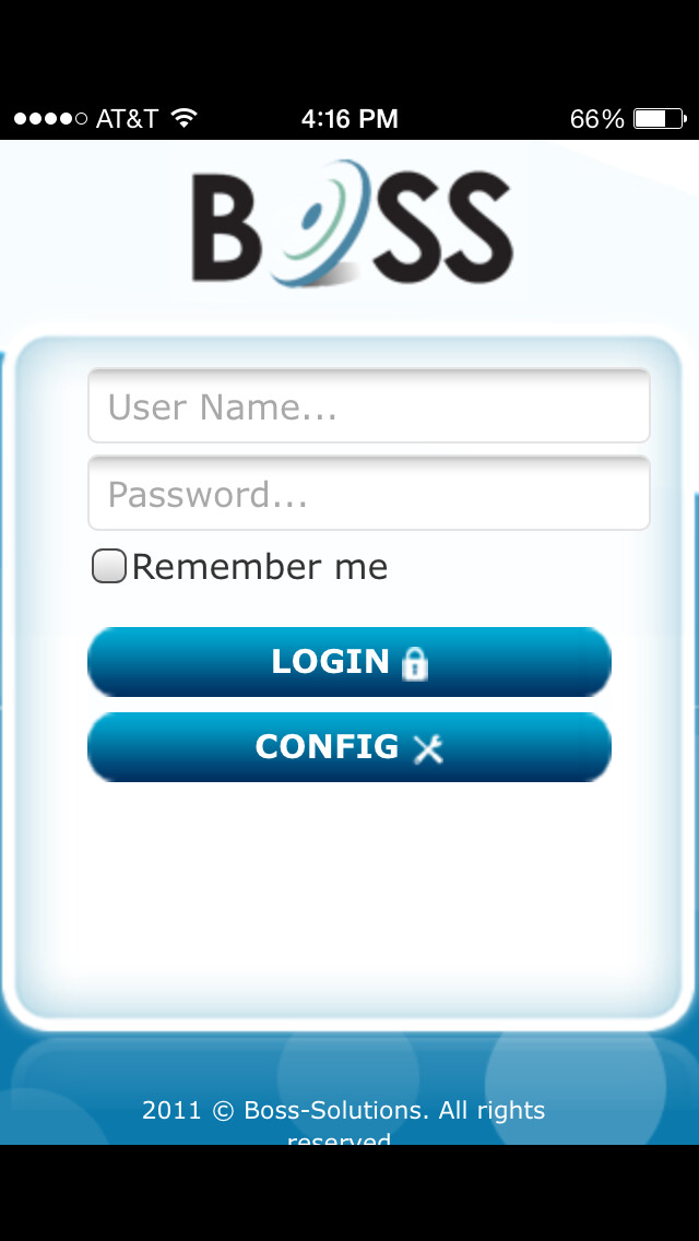 Emulate iPhone app BOSS Helpdesk using MyAndroid
