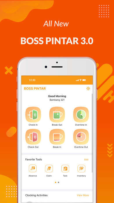 Emulate iPhone app Boss Pintar For Employee using MyAndroid