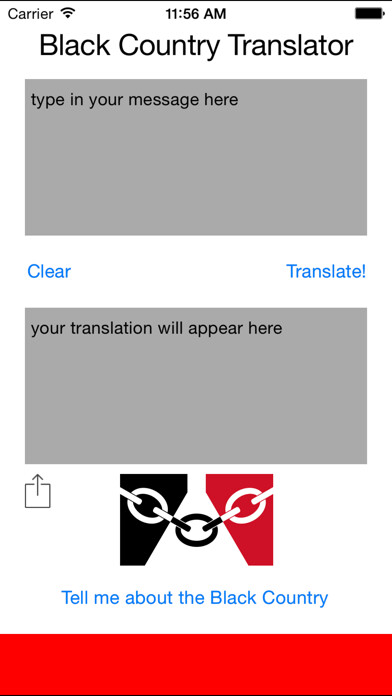 Emulate iPhone app Bostin! - The Black Country Translator using MyAndroid Emulate iPhone app Bostin! - The Black Country Translator using MyAndroid