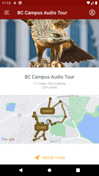 Emulate iPhone app Boston College Welcome using MyAndroid Emulate iPhone app Boston College Welcome using MyAndroid